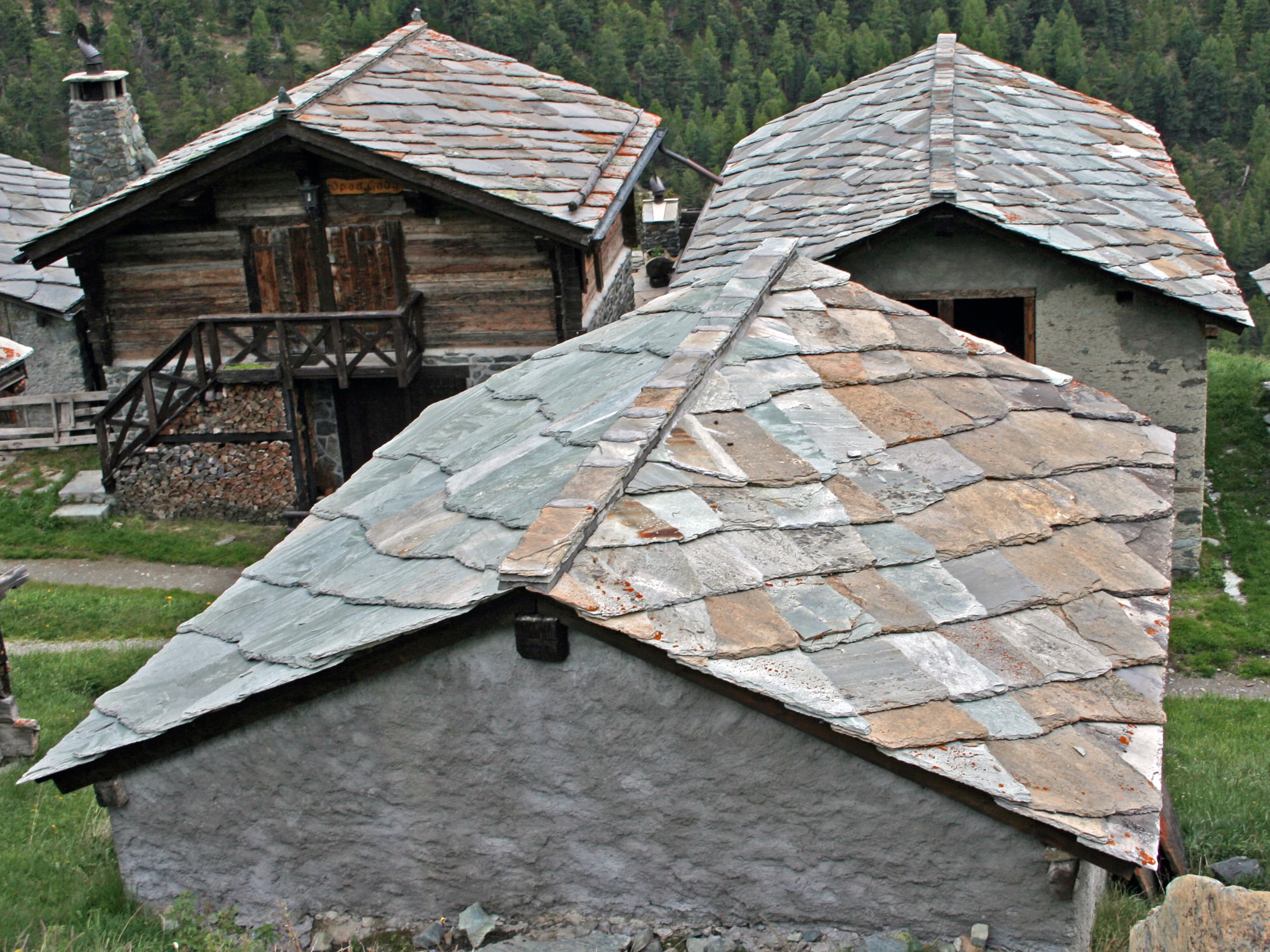 Natural slate roofing